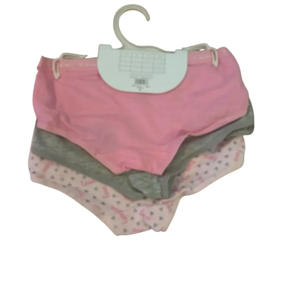 Tahari Kids'‎ Panties 3-Pack - Pink, Gray, White